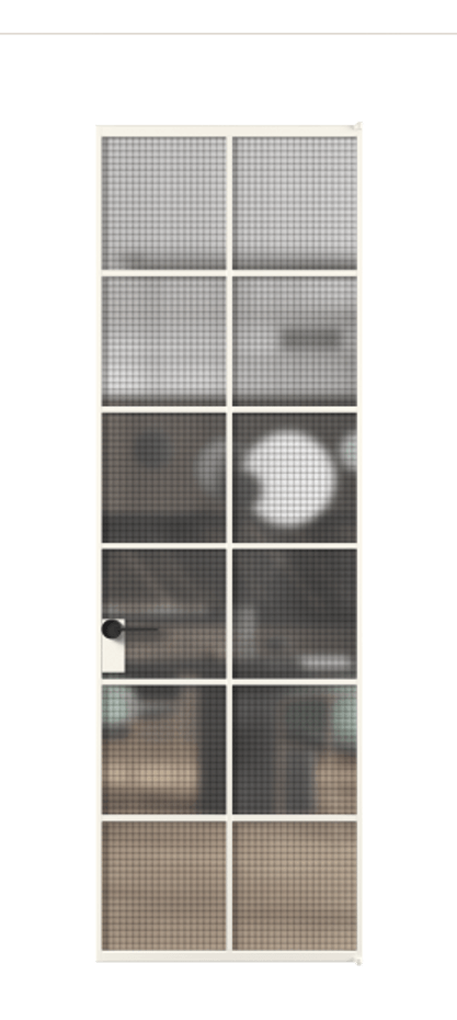 Алюминиевая дверь АЛПЛ040.05 Алюминий пудровый белый Декоративное стекло с сеткой "Mesh silver", триплекс. Без короба АПБЛ Цена 133950 Стоимость комплекта двери включает:
1. Полотно (600/650/700/750/800/850/900/950*2000-2400 мм).
2. Короб
3. Комплект фурнитуры (2 торцевые петли и магнитный замок с ответной планкой). Фабрика дверей Волховец 8 (800) 551 43 19 Алюминиевая дверь АЛПЛ040.05 Алюминий пудровый белый Декоративное стекло с сеткой "Mesh silver", триплекс Цена 133950 | Volhovec