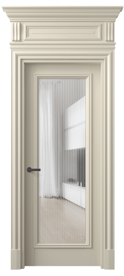 Межкомнатная дверь Antique 7300 Бук бежево-серый Рифлёное стекло "Moru", триплекс, 8 мм Цена 141880 ₽ | Volhovec