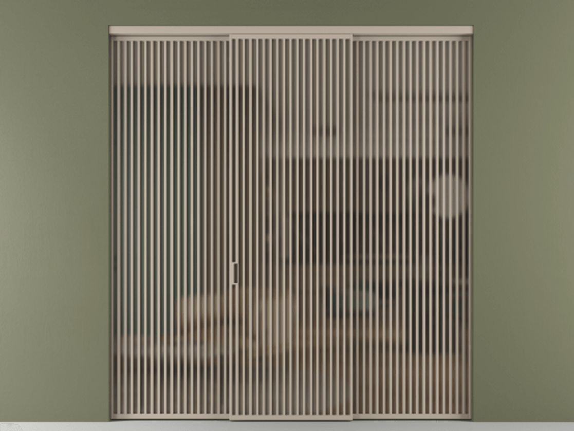 Перегородка Formato внутри проёма трёхстворчатая АЛПР 040.06 Алюминий бисквитный Сатинированное бронзовое стекло, триплекс, 6 мм. Цена 609180 ₽ 1. Полотно 3 шт. (800/2100 мм)
2. Комплект установки раздвижной системы
3. Базовый комплект фурнитуры
4.Ручка RONDO. Фабрика дверей Волховец 8 (800) 551 43 19 Перегородка Formato внутри проёма трёхстворчатая АЛПР 040.06 Алюминий бисквитный Сатинированное бронзовое стекло, триплекс, 6 мм Цена 609180 ₽ | Volhovec