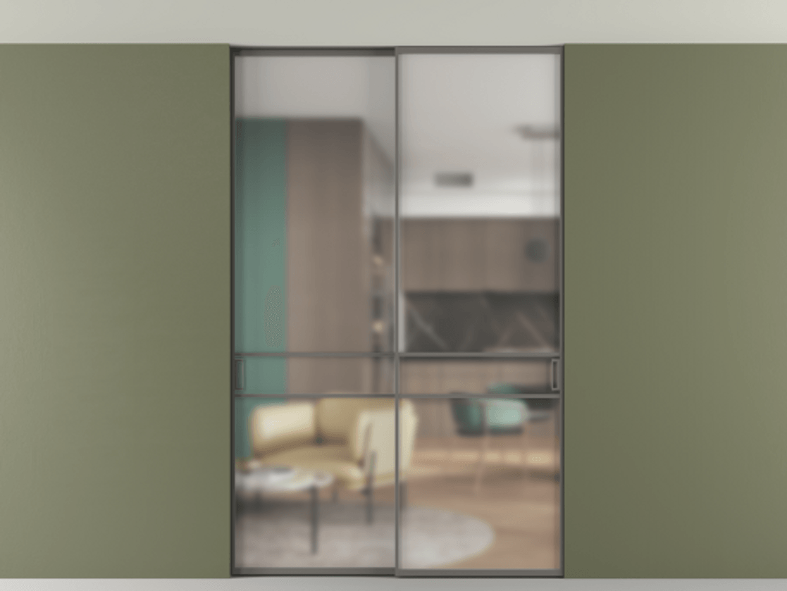 Перегородка Formato внутри проёма двустворчатая со скрытым креплением в потолок АЛПР 040.02 Алюминий классический серый Сатинированное стекло "Matelux Crystal Vision", калёное, матовое, каленое 6 мм. Цена 325670 ₽ 1. Полотно 2 шт. (800/2100 мм)
2. Комплект установки раздвижной системы
3. Базовый комплект фурнитуры
4. Ручка RONDO. Фабрика дверей Волховец 8 (800) 551 43 19 Перегородка Formato внутри проёма двустворчатая со скрытым креплением в потолок АЛПР 040.02 Алюминий классический серый Сатинированное стекло "Matelux Crystal Vision", калёное, матовое, каленое 6 мм Цена 325670 ₽ | Volhovec