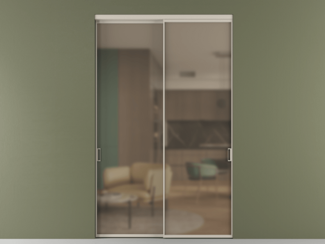 Перегородка Formato внутри проёма двустворчатая АЛПР 040.01 Алюминий светло-бежевый Сатинированное бронзовое стекло, триплекс. Цена 496650 ₽ 1. Полотно 2 шт. (800/2100 мм)
2. Комплект установки раздвижной системы
3. Базовый комплект фурнитуры
4.Ручка RONDO. Фабрика дверей Волховец 8 (800) 551 43 19 Перегородка Formato внутри проёма двустворчатая АЛПР 040.01 Алюминий светло-бежевый Сатинированное бронзовое стекло, триплекс Цена 496650 ₽ | Volhovec