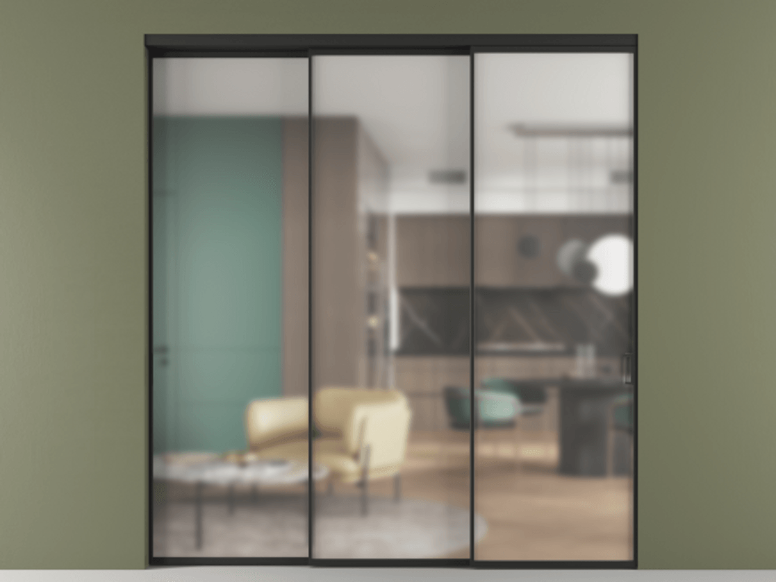 Перегородка Formato внутри проёма телескопик синхро 2 АЛПР 040.01 Алюминий Черный Сатинированное стекло "Matelux Crystal Vision", калёное, матовое, каленое 6 мм. Скрытый короб ЧЕР Цена 379900 ₽ 1. Полотно 3 шт. (800/2100 мм)
2. Комплект установки раздвижной системы
3. Базовый комплект фурнитуры
4. Комплект фурнитуры телескопик синхро-2
5.Ручка RONDO
. Фабрика дверей Волховец 8 (800) 551 43 19 Перегородка Formato внутри проёма телескопик синхро 2 АЛПР 040.01 Алюминий Черный Сатинированное стекло "Matelux Crystal Vision", калёное, матовое, каленое 6 мм Цена 379900 ₽ | Volhovec