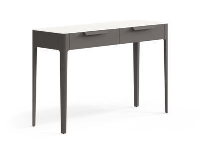 Мебель Консоль Piega 2 ящика. Цвет Матовый антрацит. Материал Гладкая эмаль. Коллекция Консоль Piega 2 ящика. Фото. Мебель Консоль Piega 2 ящика. Цвет Матовый антрацит. Материал Гладкая эмаль. Коллекция Консоль Piega 2 ящика. Картинка.