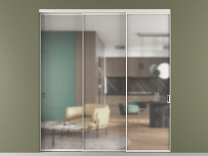 Алюминевая перегородка vn3_01 Matelux Crystalvision БЕЛ. Цвет Алюминий Белый. Материал Алюминий. Коллекция Перегородка Formato внутри проёма телескопик синхро 2. Картинка.