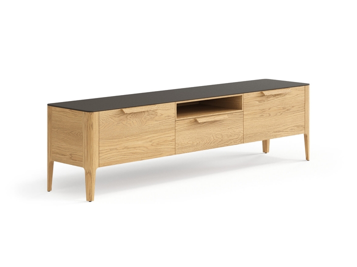 Мебель ТВ тумба Piega. Цвет Дуб пшеничный матовый. Материал Массив дуба матовый. Коллекция ТВ тумба Piega. Картинка.