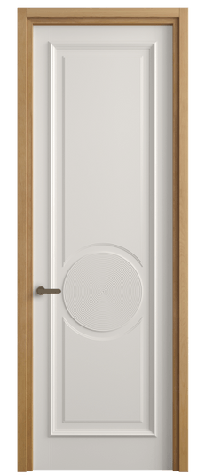 Дверь межкомнатная 6719 БПБЛ. Цвет Бук пудровый белый. Материал Массив бука эмаль. Коллекция Charm. Картинка.