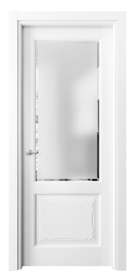 Дверь межкомнатная 6322 МБЛ САТ-Ф. Цвет Матовый белоснежный. Материал Гладкая эмаль. Коллекция Тоскана Элегантэ. Картинка.