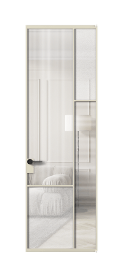 Дверь межкомнатная АЛПЛ041.12 АБСР DUNE+LED. Цвет Алюминий бежево-серый. Материал Алюминий в эмали. Коллекция Mosaic. Картинка.