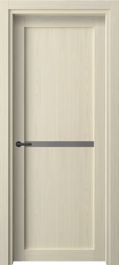 Дверь межкомнатная 2112 МОЯ Серый сатин триплекс. Цвет Молочный ясень. Материал Сиплекс ламинатин. Коллекция Нео. Картинка.