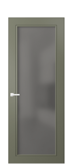 Дверь межкомнатная 8000 МОТ СЕР САТ. Цвет Матовый оливковый тёмный. Материал Гладкая эмаль. Коллекция Neo Classic. Картинка.