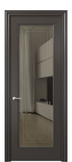 Межкомнатная дверь 8400 МАН Бронза с гравировкой. Цвет Матовый антрацит. Материал Гладкая эмаль. Коллекция Mascot. Фото. Дверь межкомнатная 8400 МАН Бронза с гравировкой. Цвет Матовый антрацит. Материал Гладкая эмаль. Коллекция Mascot. Картинка.