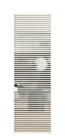 Дверь межкомнатная АЛПЛ040.06 Matelux Crystalvision АЖМ. Цвет Алюминий жемчужный. Материал Алюминий в эмали. Коллекция Formato. Картинка.