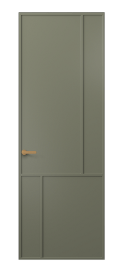 Дверь межкомнатная АКП 8606 МОТ. Цвет Матовый оливковый тёмный. Материал Гладкая эмаль. Коллекция Frame. Картинка.