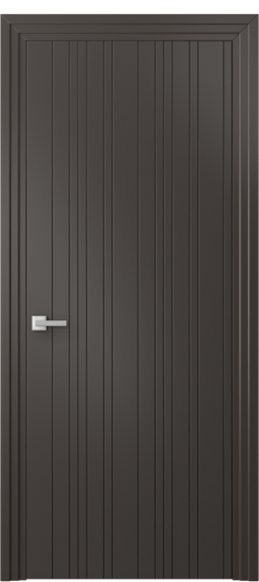 Дверь межкомнатная 8051 МАН. Цвет Матовый антрацит. Материал Гладкая эмаль. Коллекция Линия. Картинка.