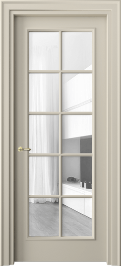 Дверь межкомнатная 8102 МБСР ПРОЗ. Цвет Матовый бежево-серый. Материал Гладкая эмаль. Коллекция Paris. Картинка.
