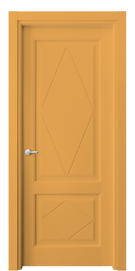 Дверь межкомнатная 6343 Пастельно-жёлтый RAL 1034. Цвет RAL Пастельно-жёлтый RAL 1034. Материал Гладкая эмаль. Коллекция Тоскана Ромбо. Картинка.