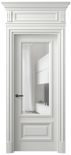 Дверь межкомнатная 7306 БССР MORU. Цвет Бук светло-серый. Материал Массив бука эмаль. Коллекция Antique. Картинка.