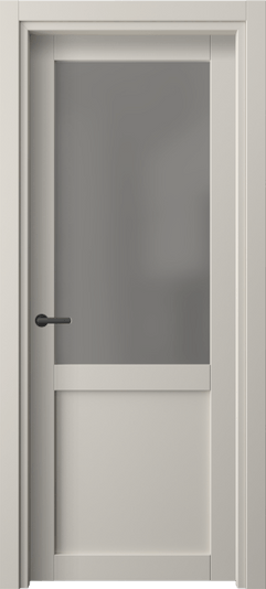 Дверь межкомнатная 2122 ПЭСС Серый сатин триплекс. Цвет ПЭТ светло-серый. Материал ПЭТ. Коллекция Нео. Картинка.