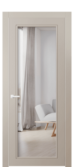 Дверь межкомнатная 8000 МСБЖ ДВ ЗЕР. Цвет Матовый светло-бежевый. Материал Гладкая эмаль. Коллекция Neo Classic. Картинка.