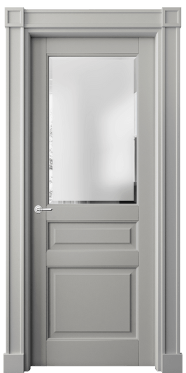Дверь межкомнатная 6304 МНСР САТ-Ф. Цвет Матовый нейтральный серый. Материал Гладкая эмаль. Коллекция Тоскана Плано. Картинка.