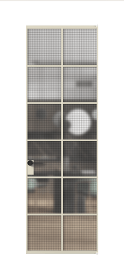 Дверь межкомнатная АЛПЛ040.05 АБСР MS. Цвет Алюминий бежево-серый. Материал Алюминий в эмали. Коллекция Formato. Картинка.