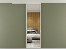 Перегородка Formato вдоль стены на потолок 1 створка