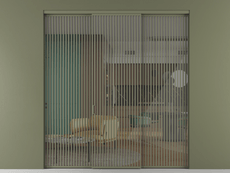 Перегородка Formato внутри проёма 3 створки