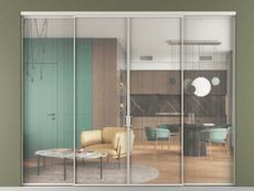 Перегородка Формато внутри проёма 4 створки