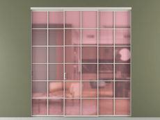 Перегородка Formato внутри проёма 3 створки