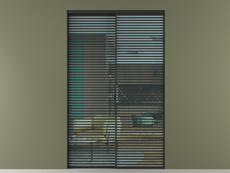 Перегородка Formato внутри проёма 2 створки