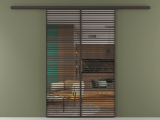 Перегородка Формато вдоль стены 2 створки