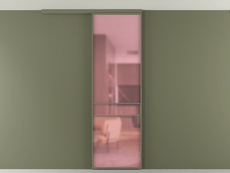 Перегородка Formato вдоль стены на потолок 1 створка