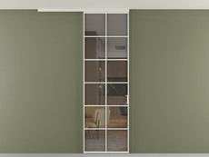 Перегородка Формато вдоль стены на потолок 1 створка