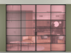 Перегородка Формато внутри проёма скрытое крепление в потолок 4 створки
