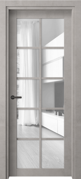 Дверь межкомнатная 2106 ЛСЕ ПРОЗ. Цвет Леон серебро. Материал Технофойл Ламинатин. Коллекция Нео. Картинка.
